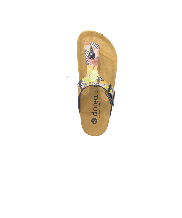 ciabatta infradito donna dorea art. cn112 fantasia giallo