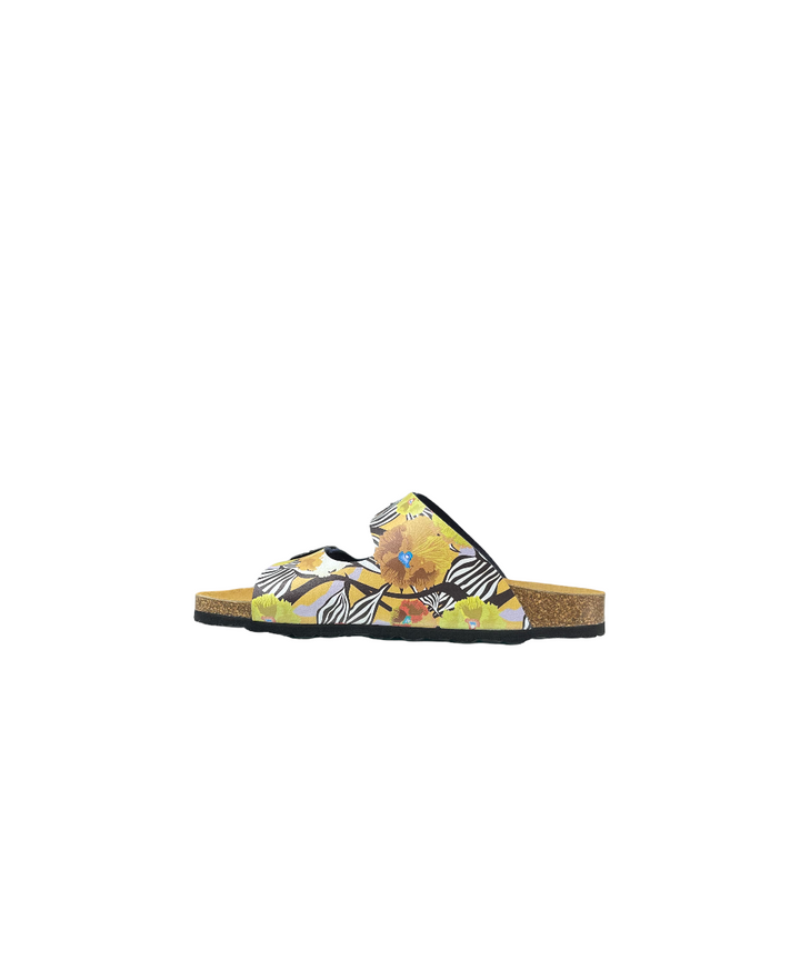 ciabatta donna dorea art. cn172 fantasia giallo