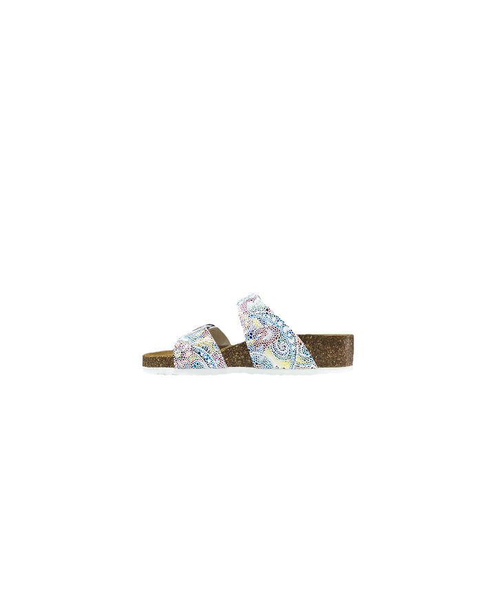ciabatta donna dorea art. cn366g bianco multicolor
