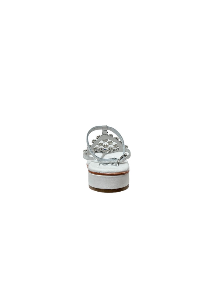 sandali infradito gioiello pelle rame art.denver08 stone-bianco