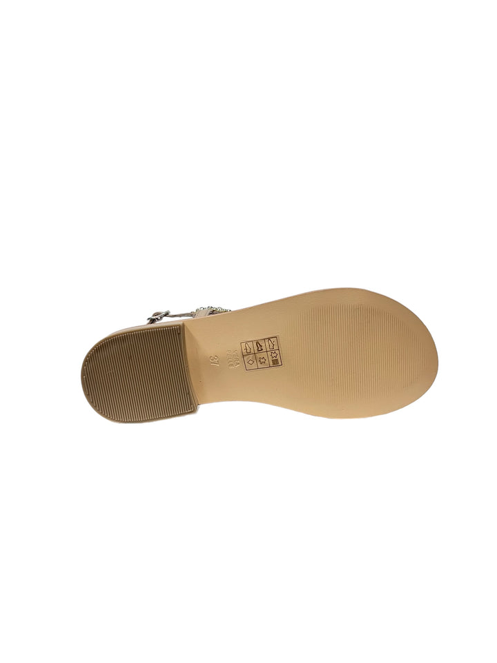 sandali gioiello pelle rame art.denver17 stone-beige