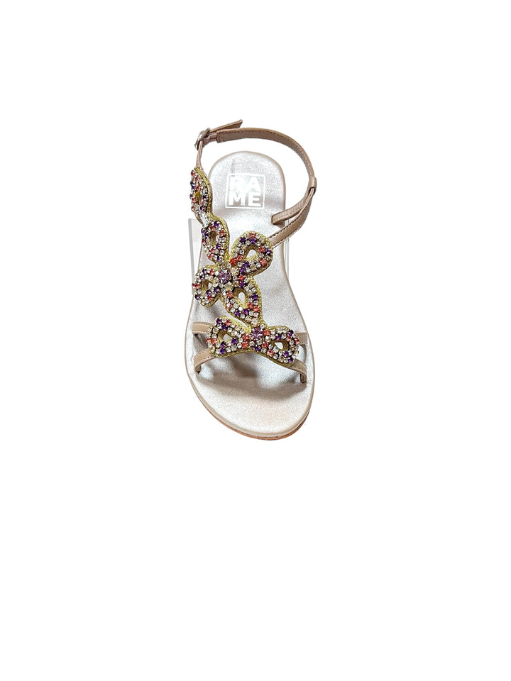 sandali gioiello pelle rame art.denver17 stone-beige