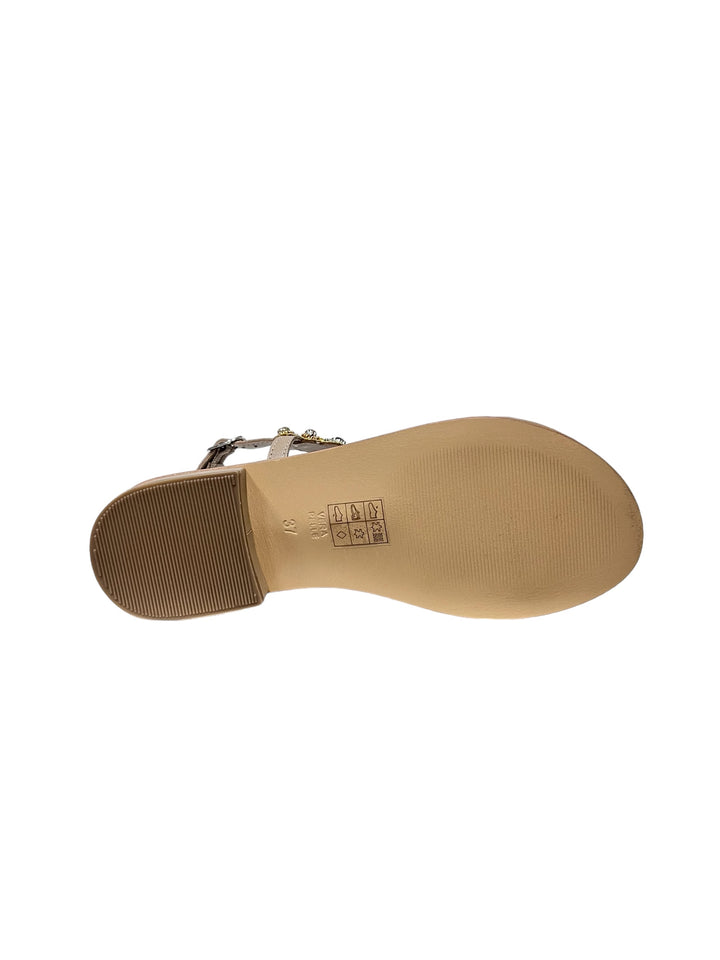 sandali gioiello pelle rame art.denver20 stone-beige