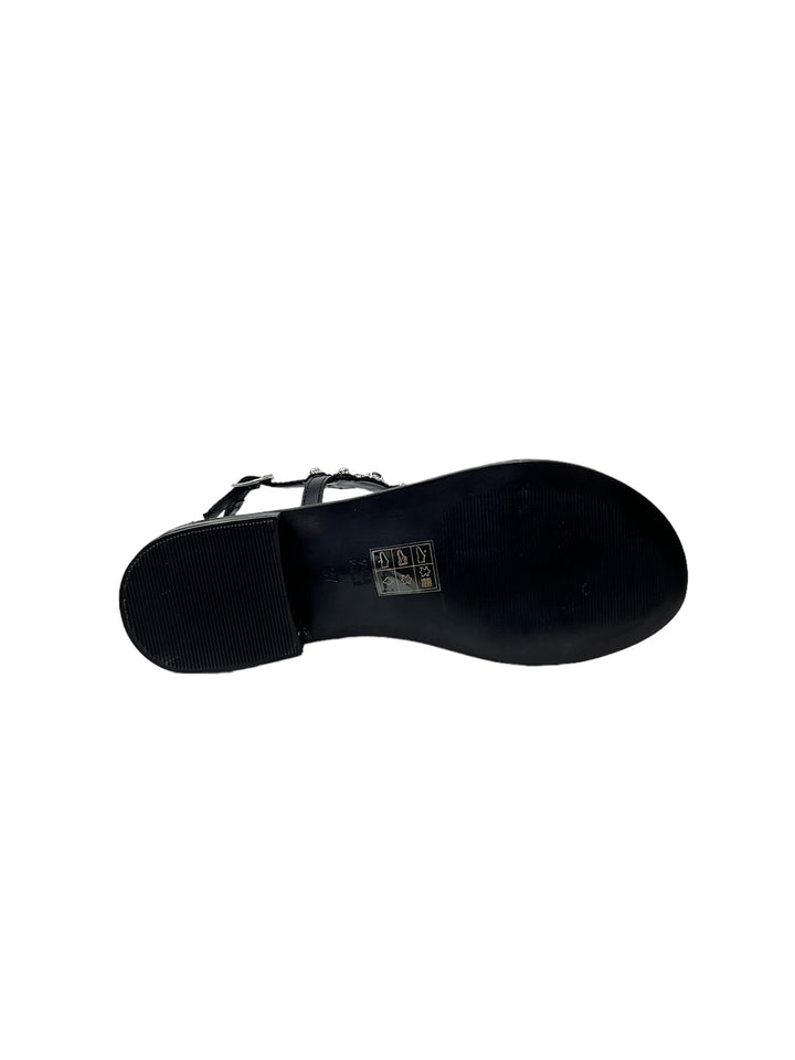 sandali gioiello pelle rame art.denver20 stone-nero