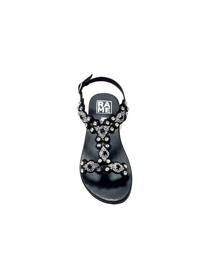 sandali gioiello pelle rame art.denver20 stone-nero