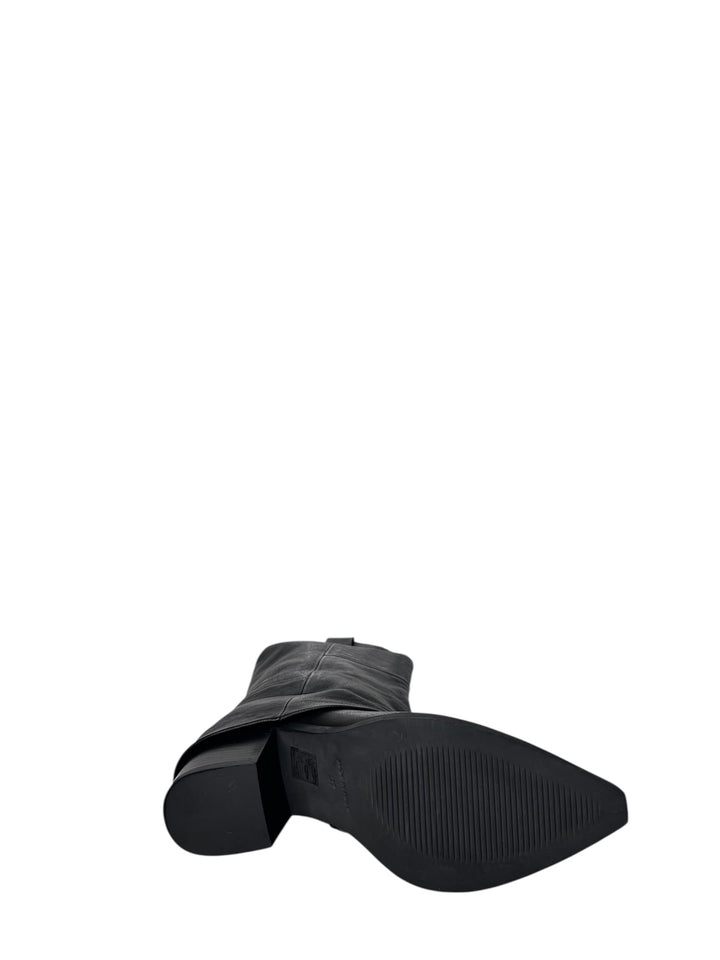 stivale donna pelle nero