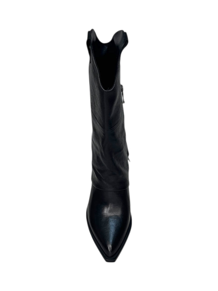 stivale donna pelle nero