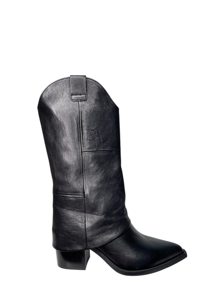 stivale donna pelle nero