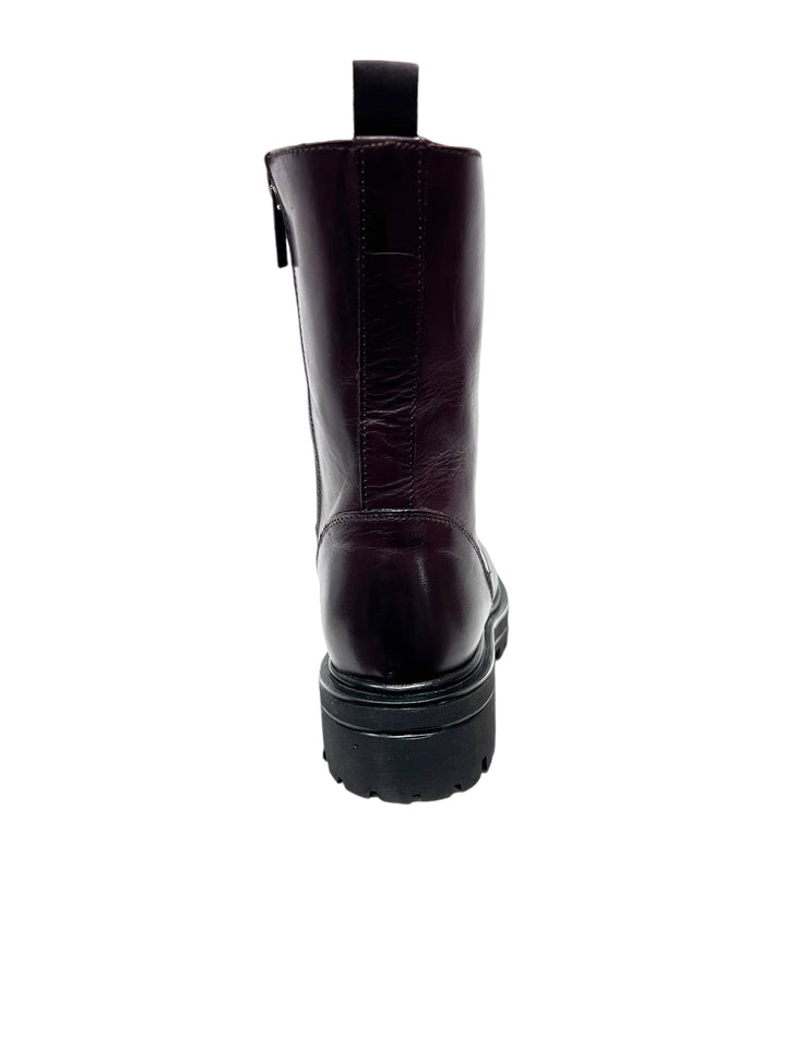 stivaletti anfibi donna pelle exton art.dx297 bordeaux
