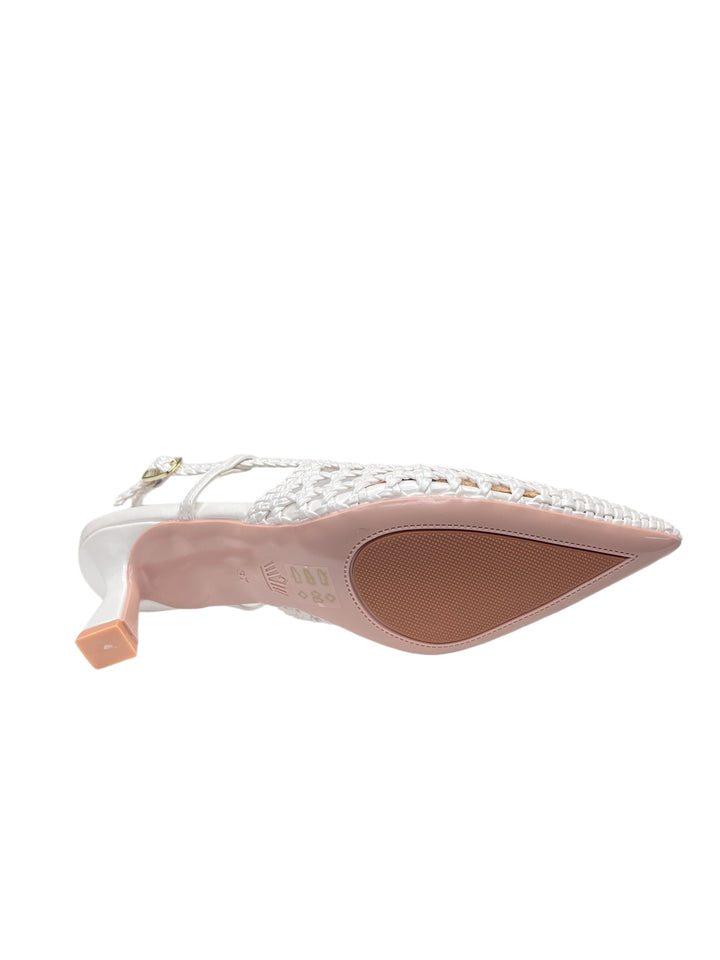 francesco milano slingback donna bianca