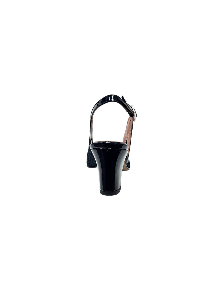 slingback donna pelle-tessuto soffice sogno art.e24030blu