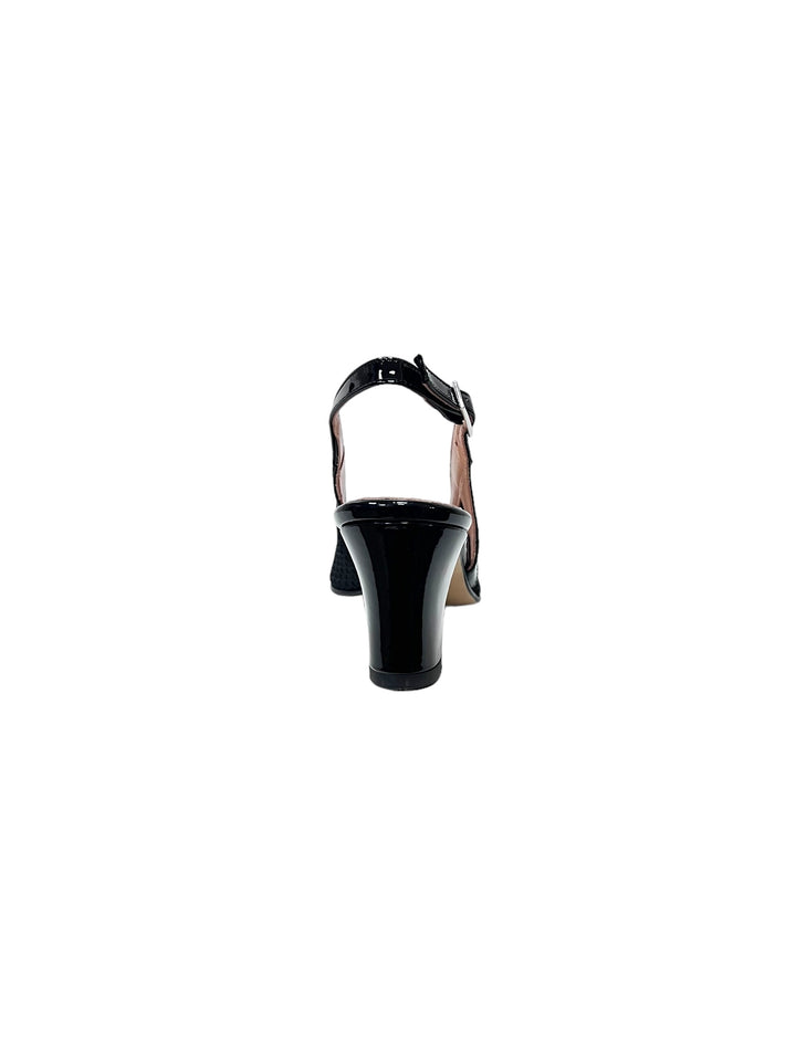 slingback donna pelle-tessuto soffice sogno art.e24030 nero