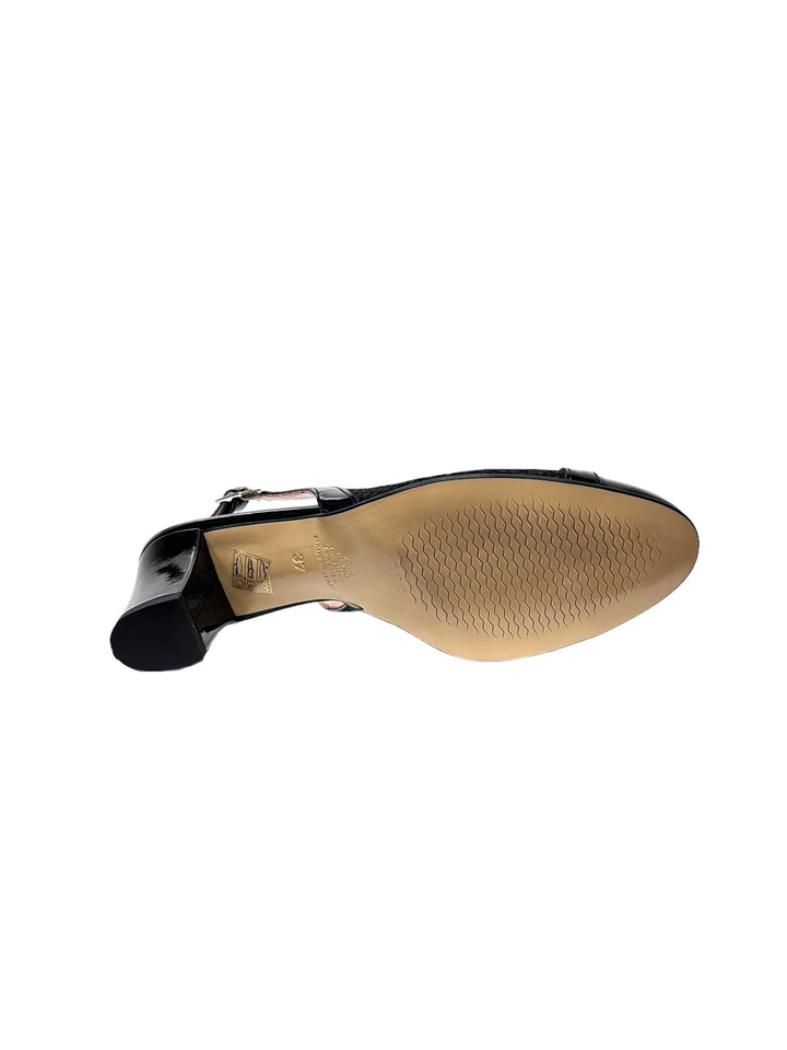 slingback donna pelle-tessuto soffice sogno art.e24030 nero