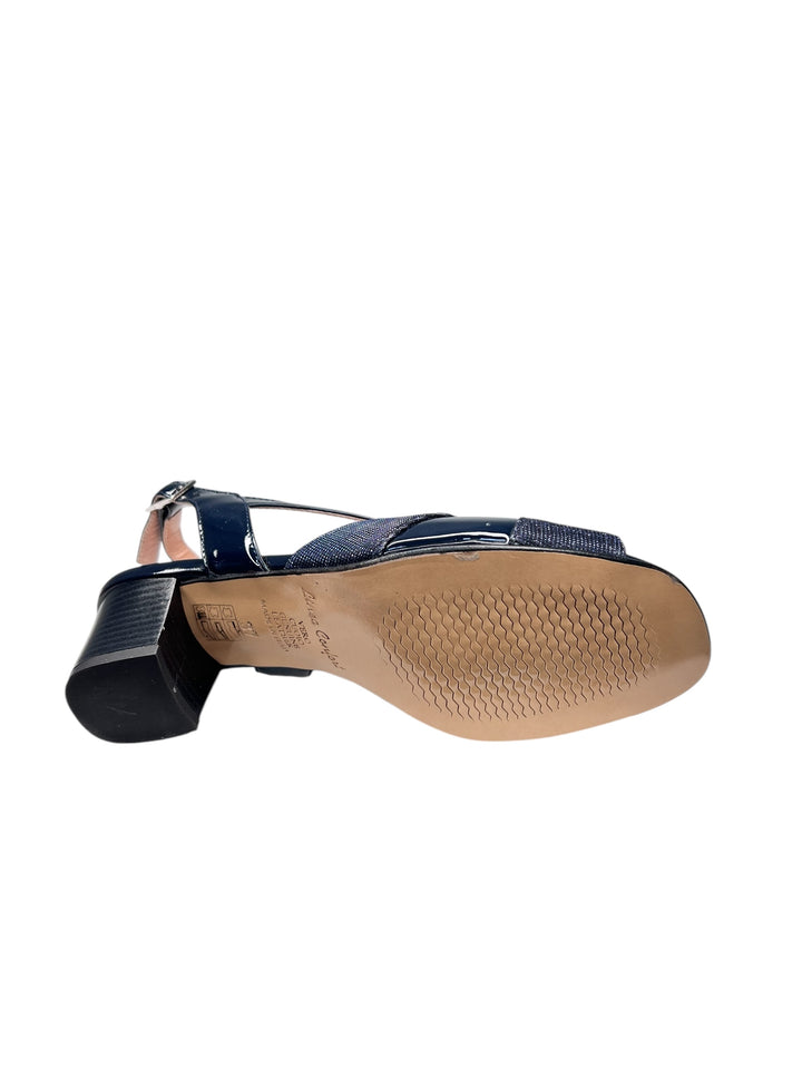 sandalo comfort donna pelle blu