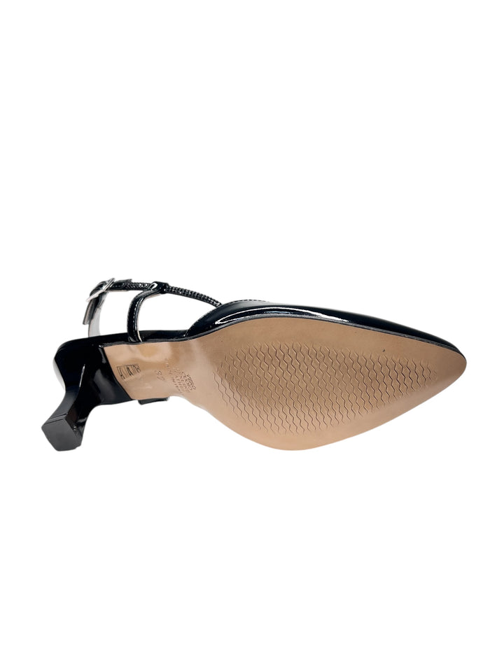 slingback pelle vernissage art. e5p61c5 nero