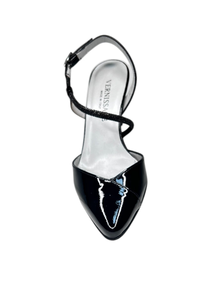 slingback pelle vernissage art. e5p61c5 nero
