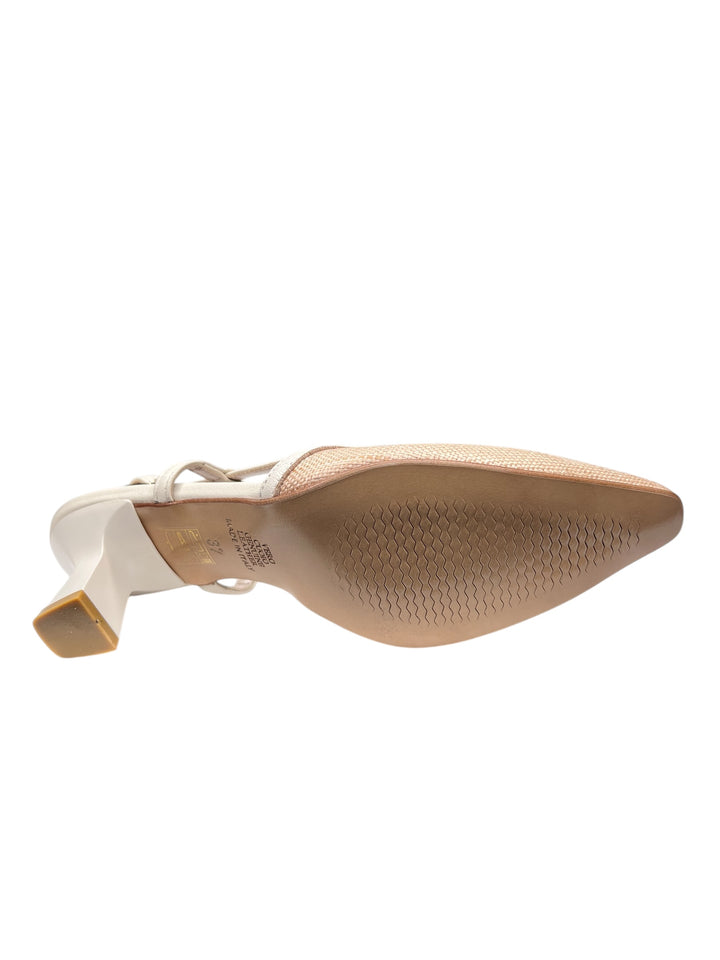 slingback pelle-rafia vernissage art. e5pq50c2 lino