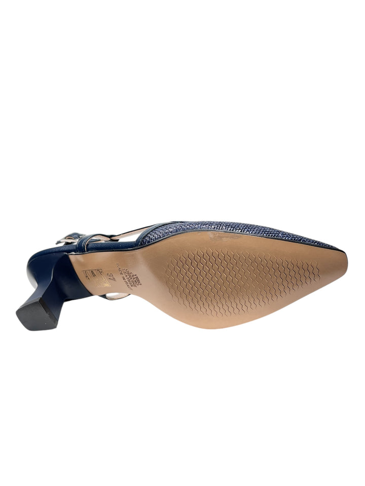 slingback pelle-rafia vernissage art. e5pq50c2 oceano