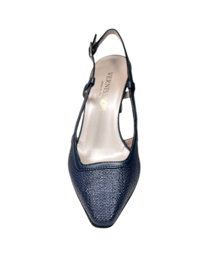 slingback pelle-rafia vernissage art. e5pq50c2 oceano