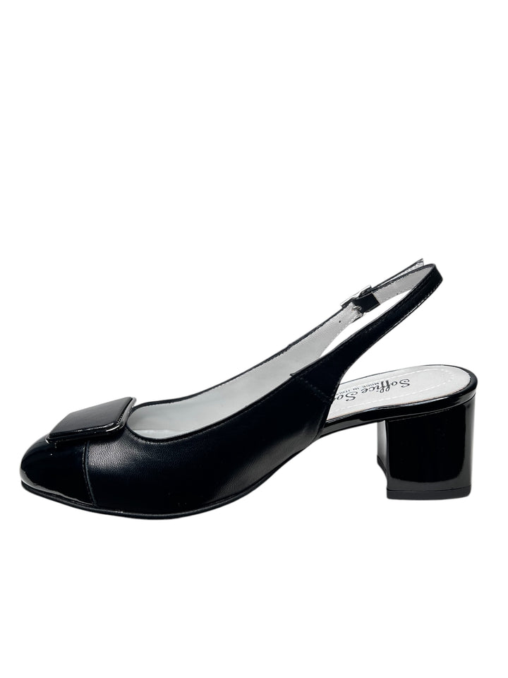 slingback donna pelle soffice sogno art. e5q41c1 nero