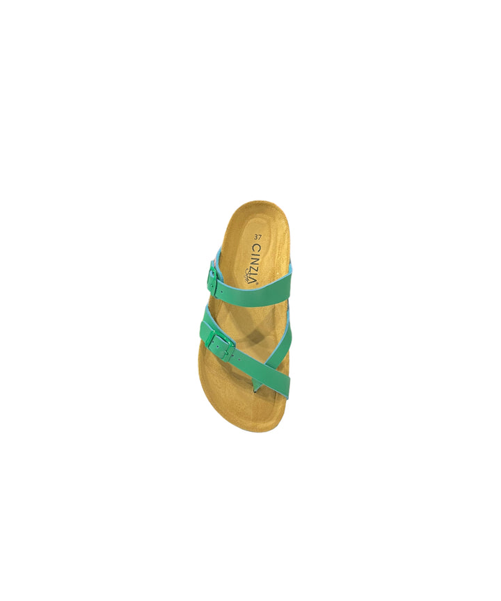 ciabatte infradito donna pelle cinziasoft art.ea20468-003 verde