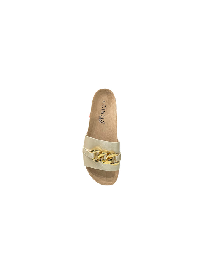 ciabatte donna pelle cinziasoft art.ea32240-004 platino