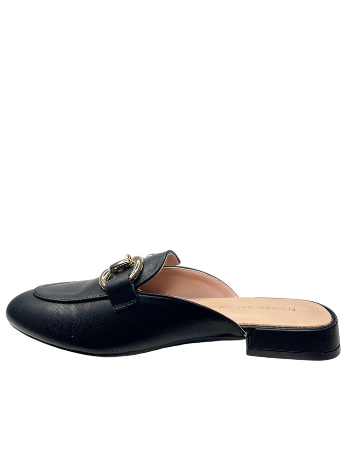sabot donna pelle francesco milano art.g04-04a-ne nero