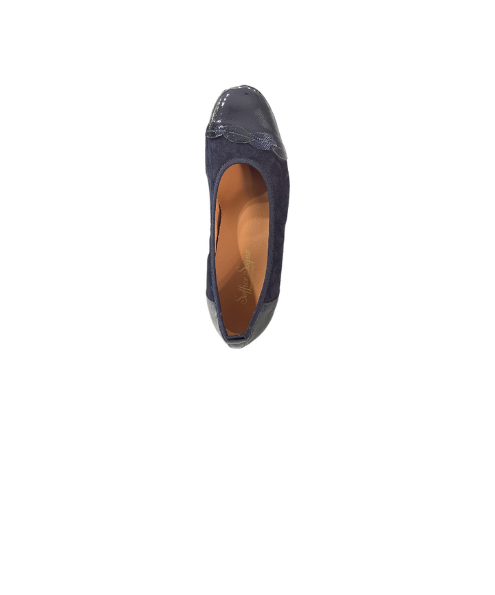 décolleté donna pelle art.i22507 blu