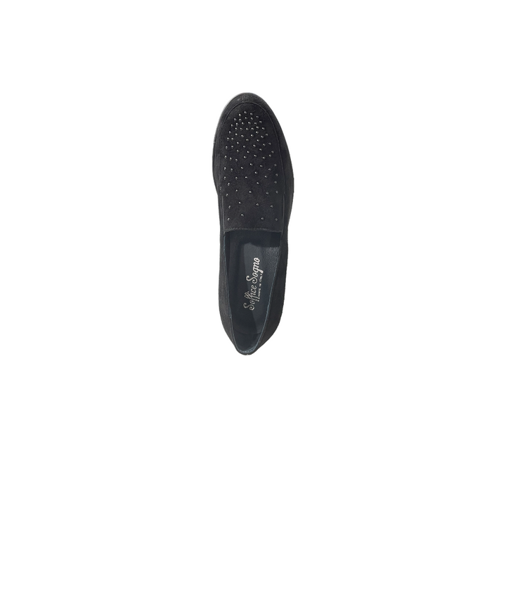 mocassini donna pelle scamosciata soffice sogno art.i22562 NERO