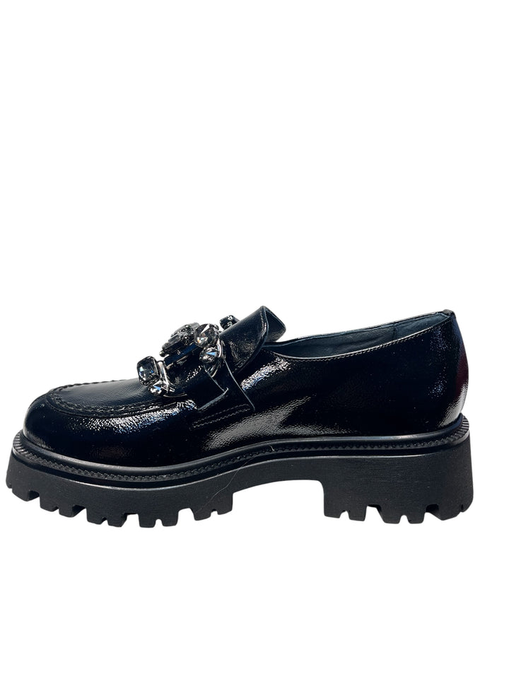 mocassino donna pelle nero