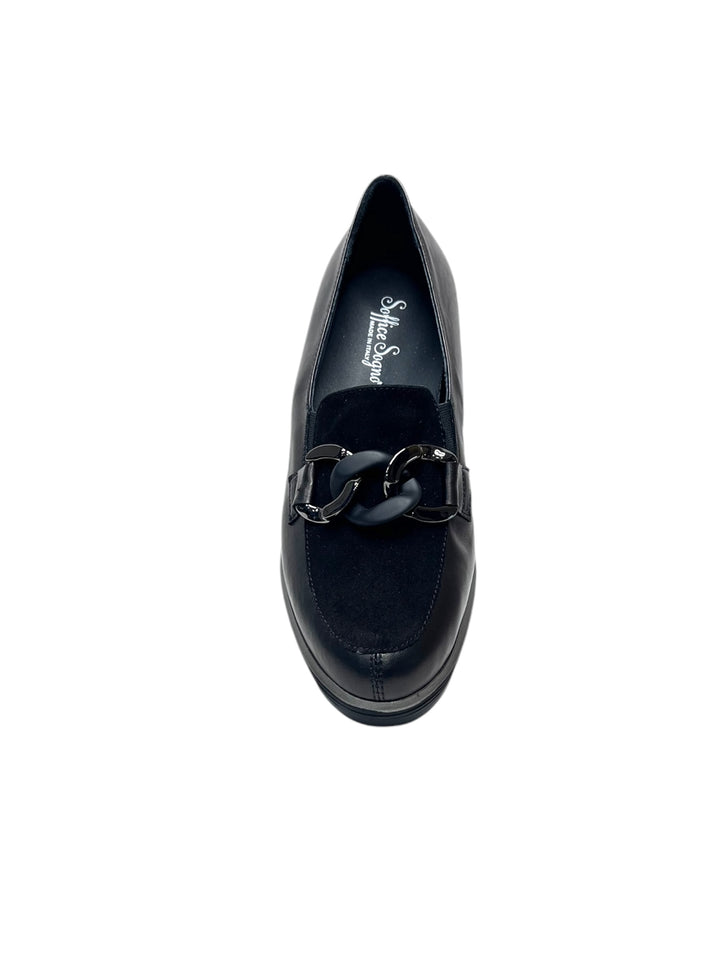 mocassini comfort zeppa donna pelle soffice sogno art.i4es12a7 NERO
