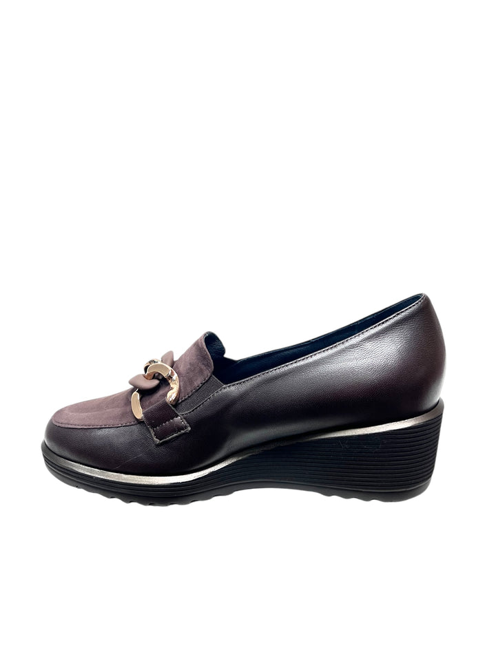 mocassini comfort zeppa donna pelle soffice sogno art.i4es12a7 TESTA DI MORO