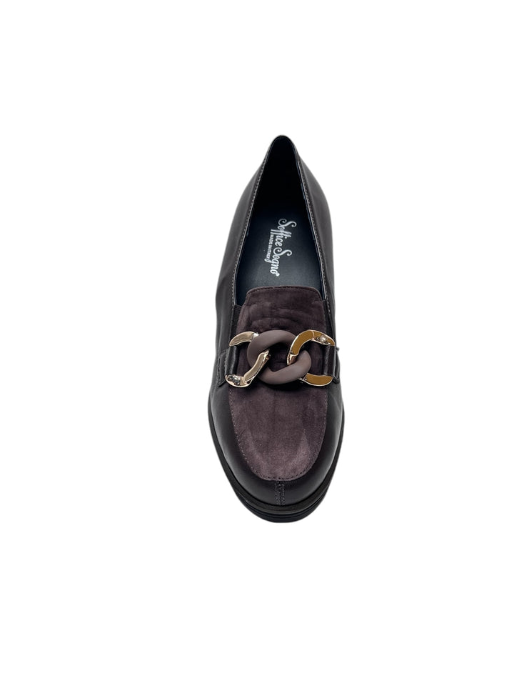 mocassini comfort zeppa donna pelle soffice sogno art.i4es12a7 TESTA DI MORO