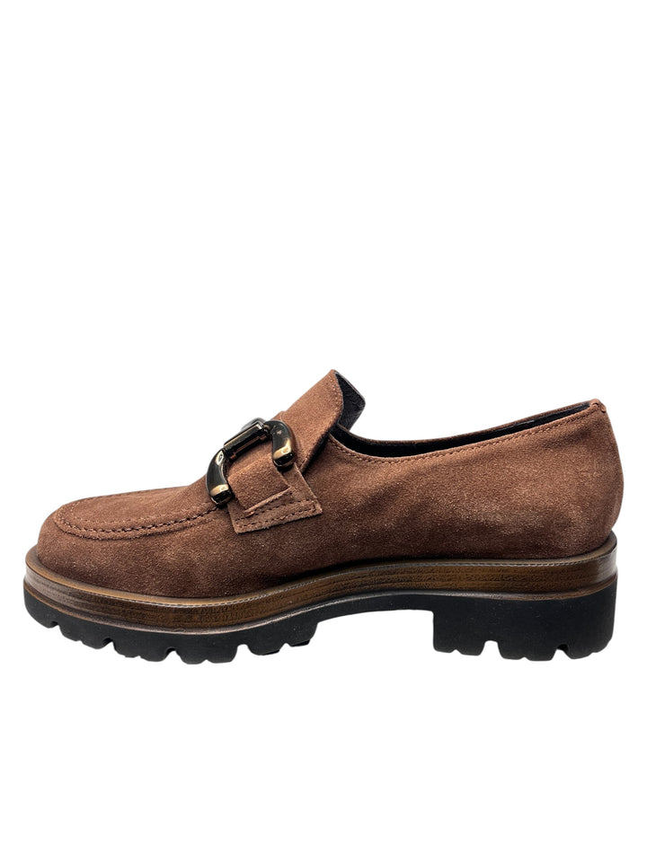 mocassino donna pelle legno