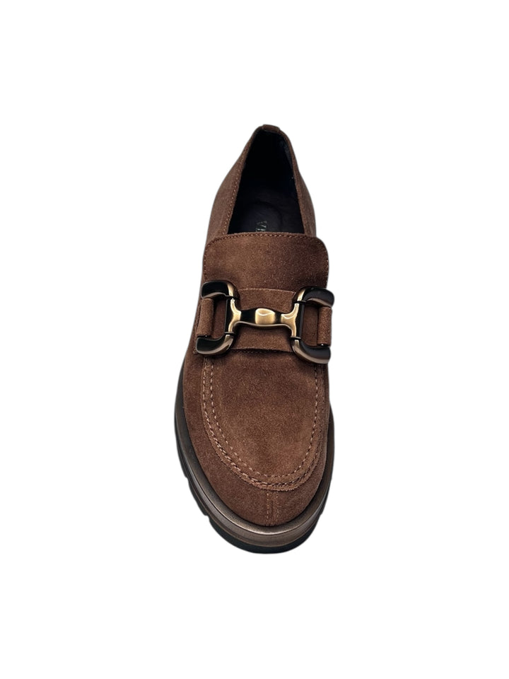 mocassino donna pelle legno