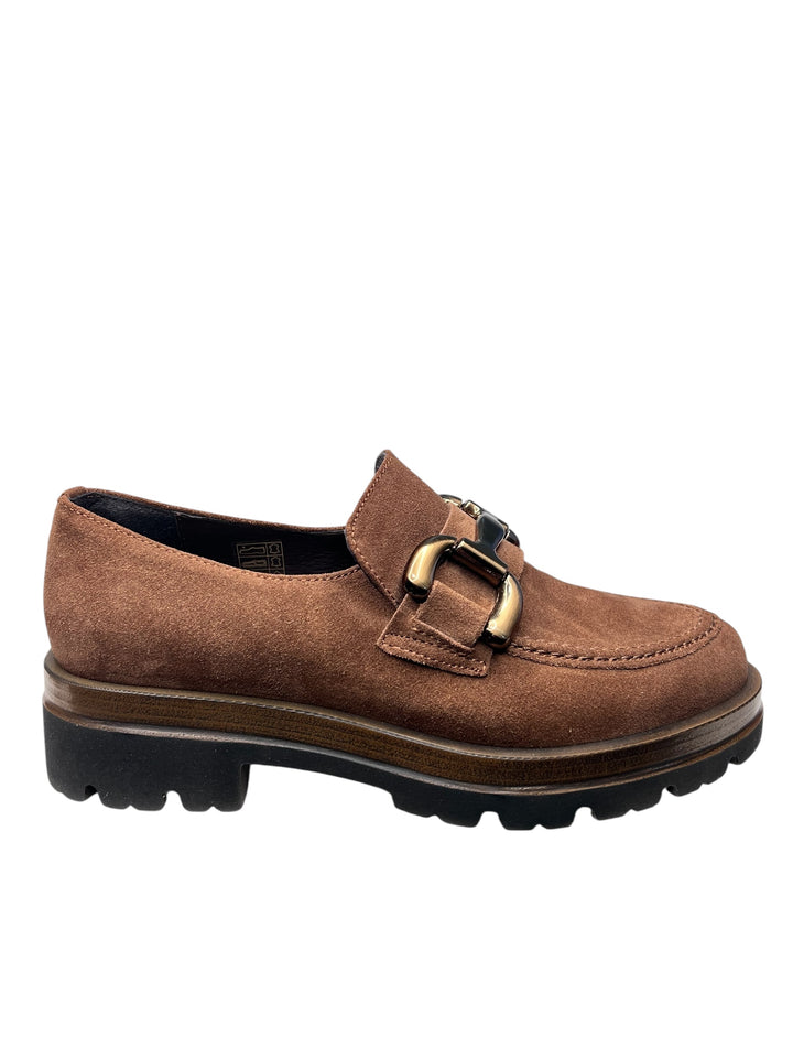 mocassino donna pelle legno