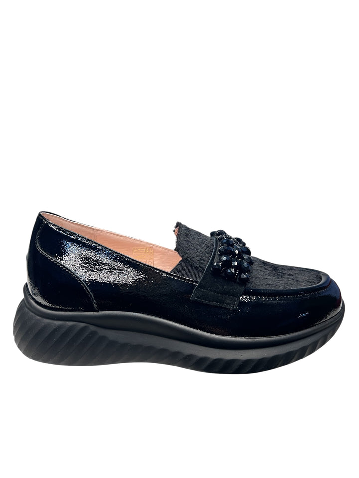 mocassino donna pelle nero