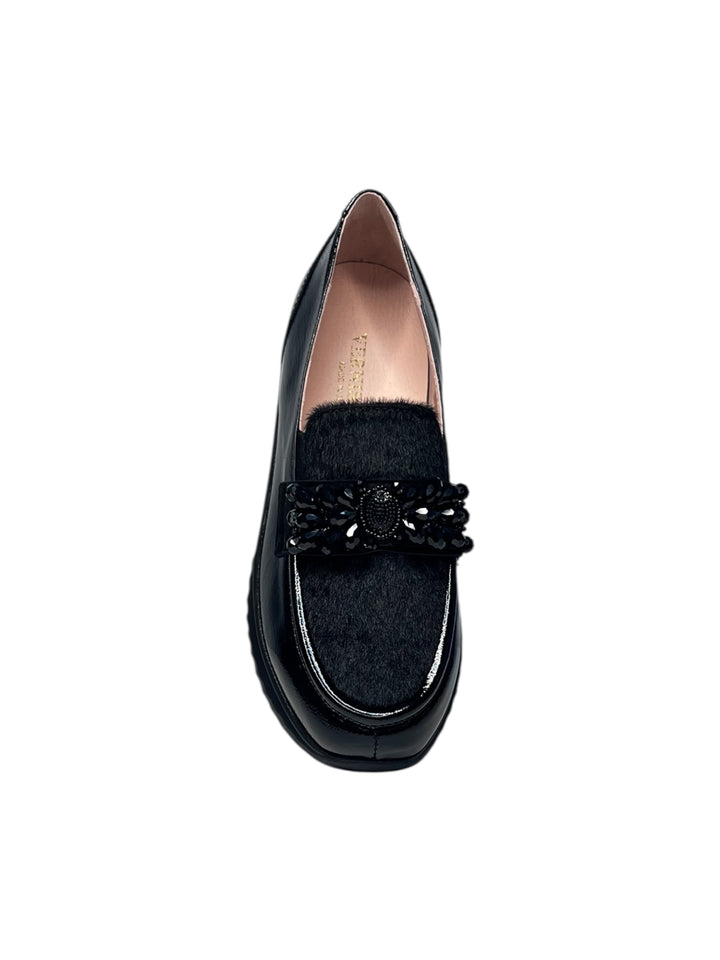 mocassino donna pelle nero