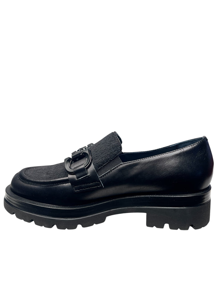 mocassino donna pelle nero