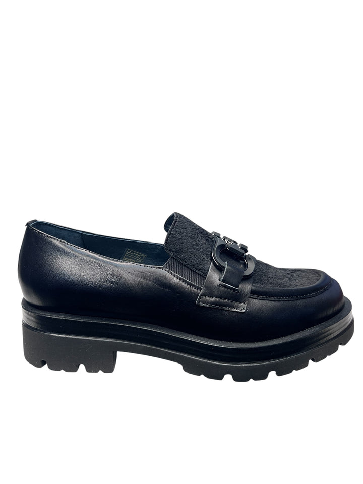 mocassino donna pelle nero