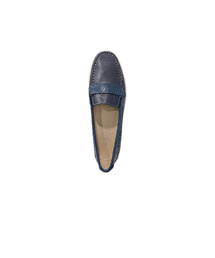 mocassini donna pelle cinzia soft art.ia11920002 blu