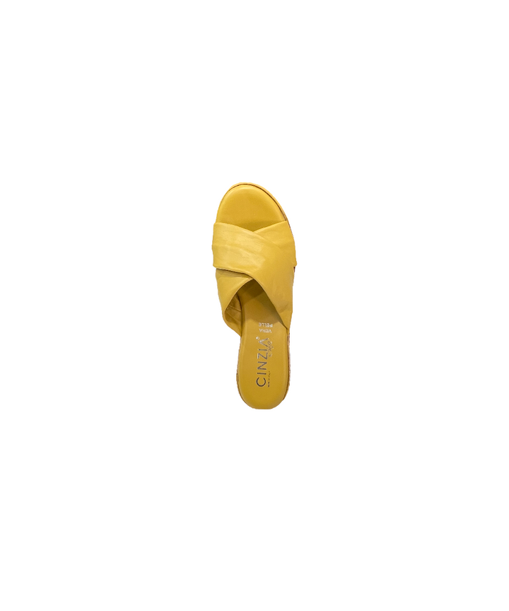 ciabatte donna pelle cinziasoft art.iaf263307-003 GIALLO
