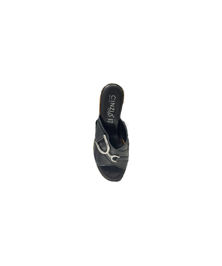 ciabatte donna pelle cinziasoft art.iaf263347003 nero