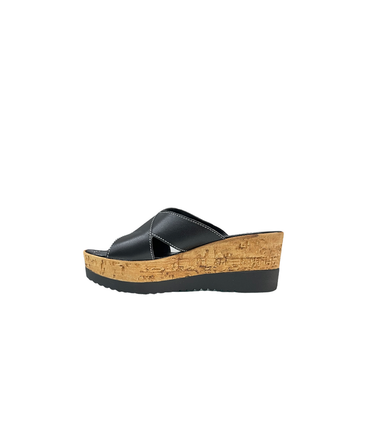ciabatta donna pelle cinziasoft art.iaf53290-005 NERO