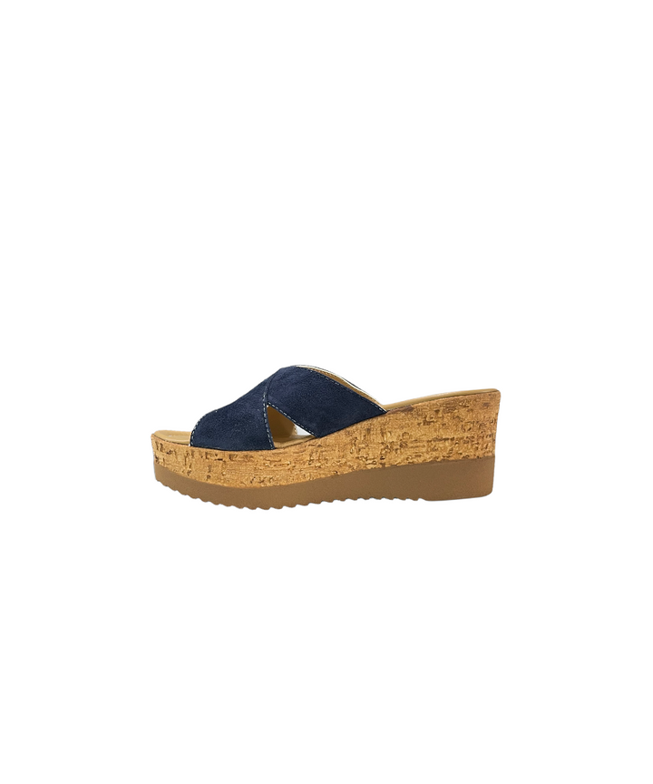 ciabatta donna pelle cinziasoft art.iaf53290c001 BLU