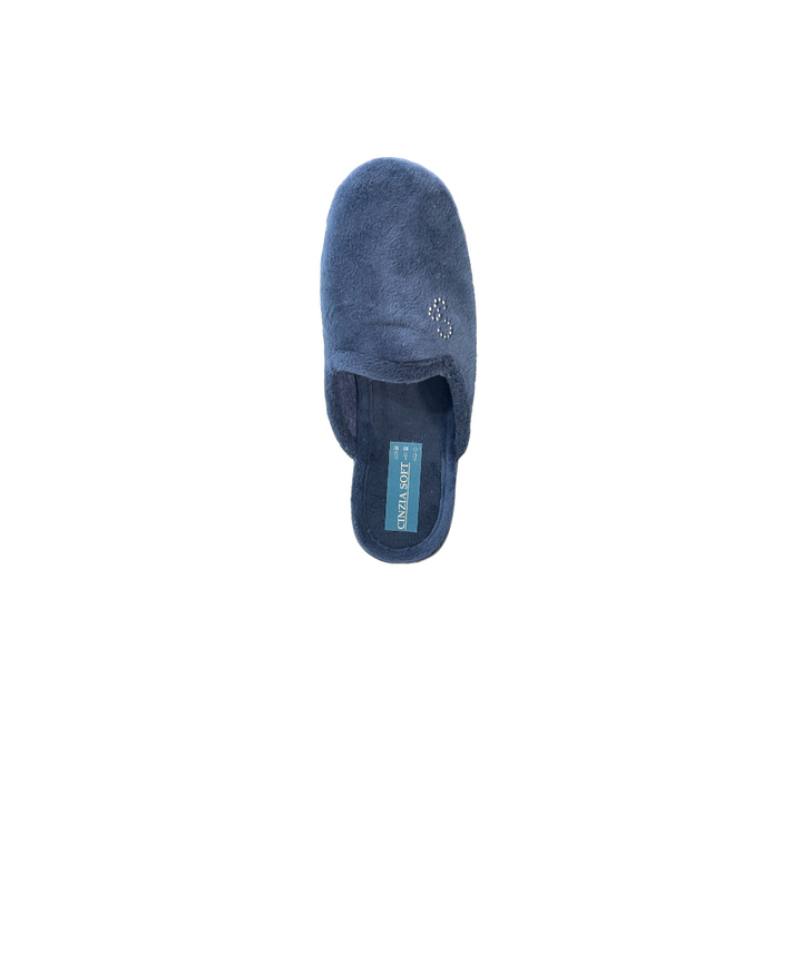 pantofola donna pelle cinziasoft art.iea3055-002 BLU