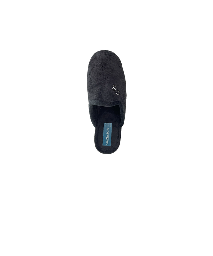 pantofola donna pelle cinziasoft art.iea3055-003 NERO