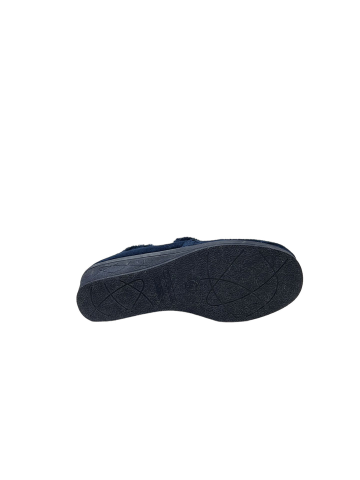 pantofole donna strappo tessuto cinziasoft art.iea3801 002 blu marino