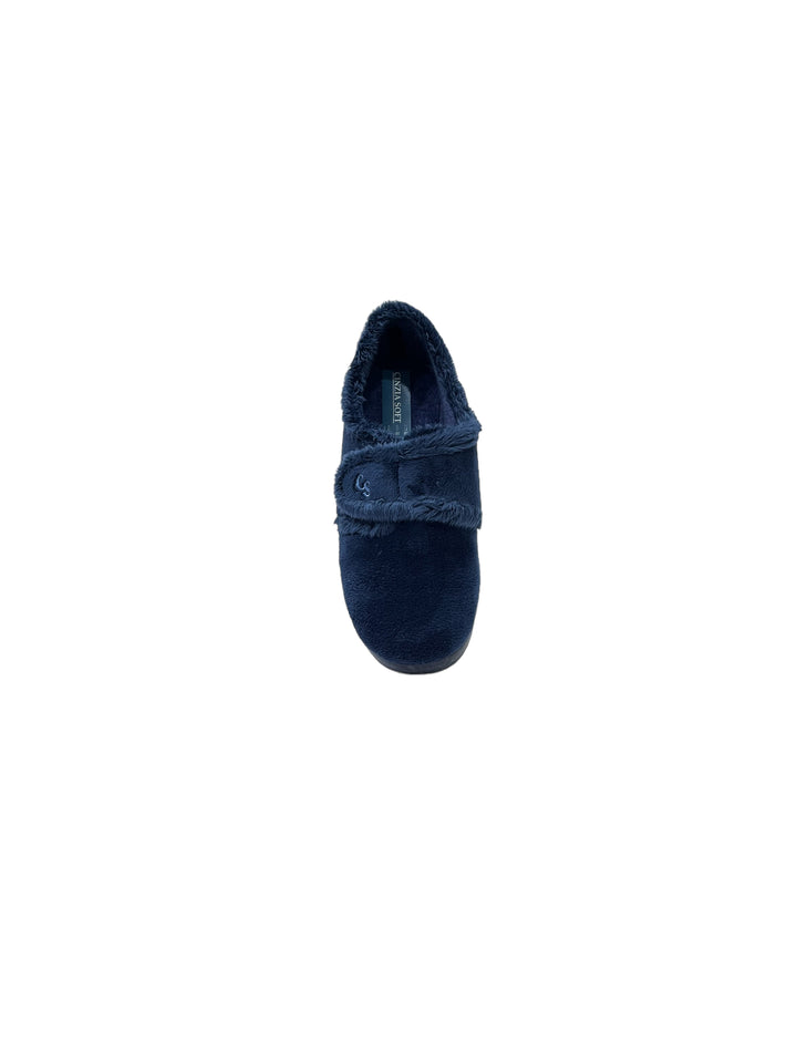 pantofole donna strappo tessuto cinziasoft art.iea3801 002 blu marino