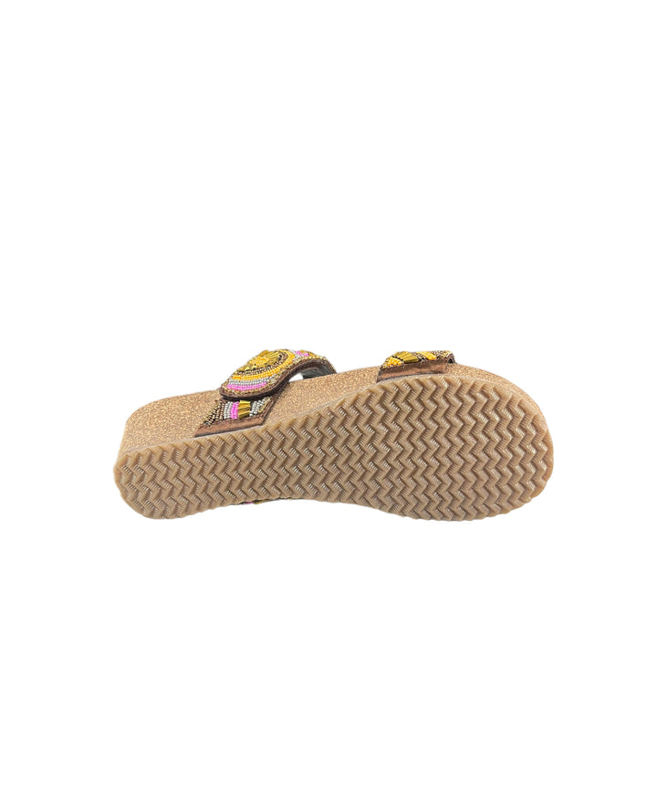 sandali donna pelle cinziasoft art.it1009-001 brown multi